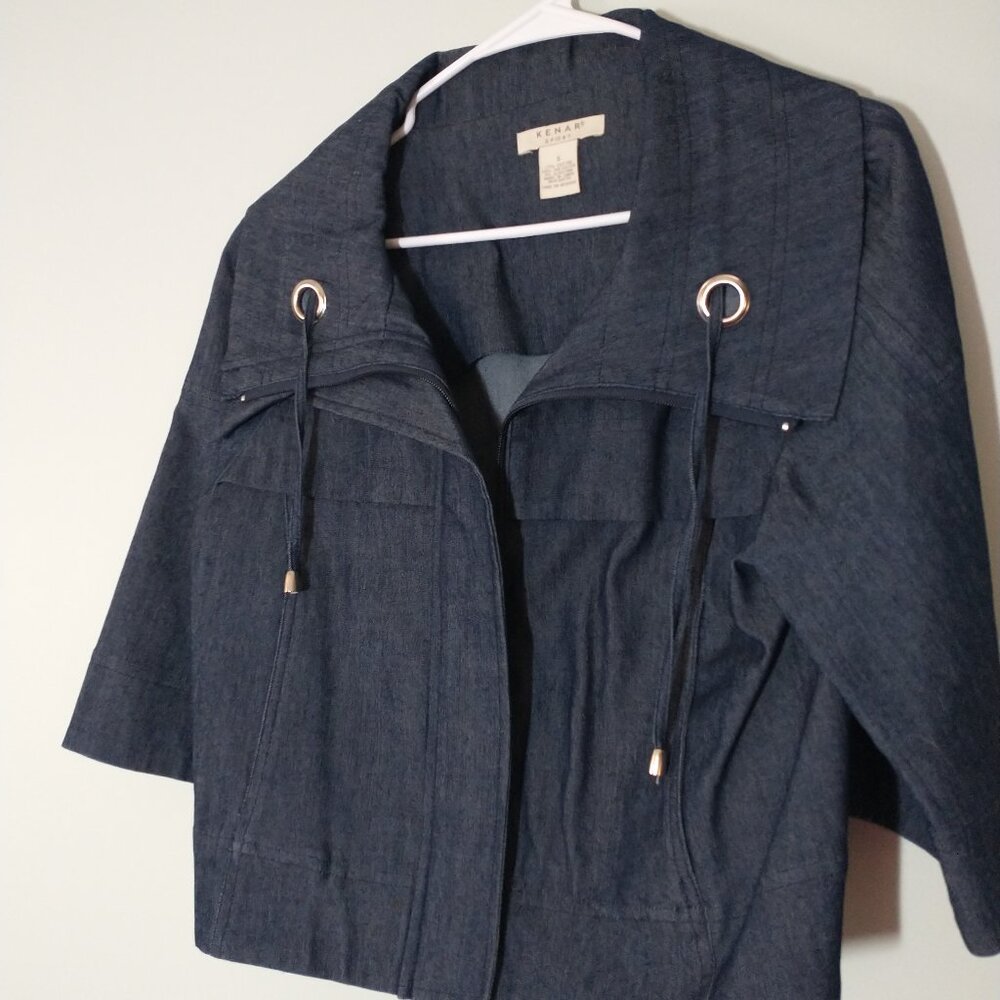 NWOT Kenar Sport Denim Cape Style Jacket Size S